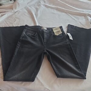 L'AGENCE Dark Gray  "Sera" High Rise Flare Jeans